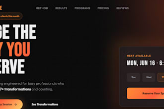 design a professional sports coaching website