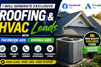 generate exclusive roofing and hvac leads with facebook ads and google ads