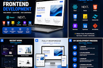 develop a responsive react frontend website