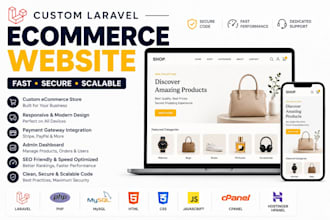 create a modern laravel ecommerce website for your business