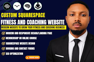 design squarespace fitness and consulting website, rebuild squarespace website