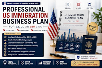 write a professional US immigration business plan for e2 l1 or eb5