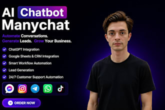 ai chatbot for social media with manychat