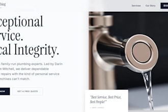 build a professional one page website for your business