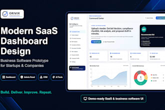 design a modern saas dashboard or business software prototype