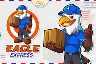 create a modern business, cartoonish, mascot logo design