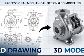 2d 3d cad drawings for 3d printing cnc in solidworks fusion 360 creo inventor