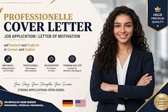 write your cover letter, job application, and letter of motivation in german