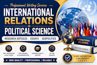 write professional international relations and political science articles