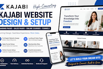 design kajabi website, kajabi landing page, online course, kajabi sales page