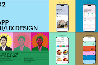 design modern mobile app UI UX for saas and ecommerce in figma