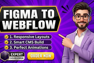develop or design webflow website figma to webflow expert