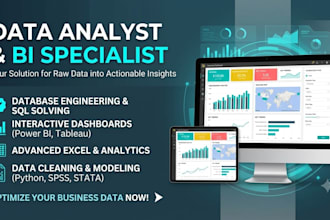 do sql database development, power bi dashboards, and data analysis