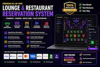 build a restaurant, lounge, bar and hotel table booking website