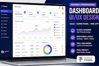 design modern saas dashboard, admin panel UI UX in figma
