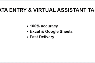 do accurate data entry and VA task