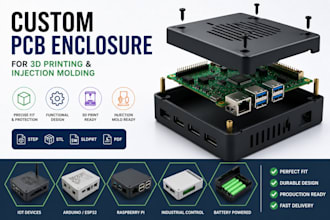 design custom pcb enclosure for 3d printing and injection molding