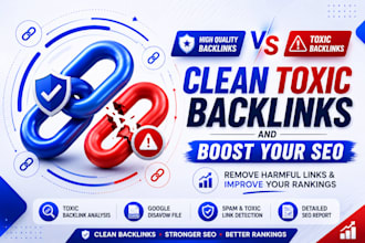 clean toxic backlinks and prepare a google disavow file
