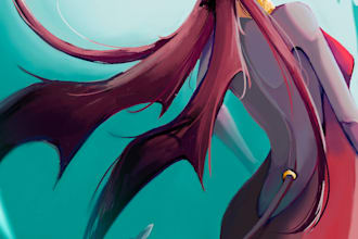 draw a fully rendered character illustration