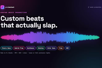 produce a custom trap, edm, dubstep or future bass beat