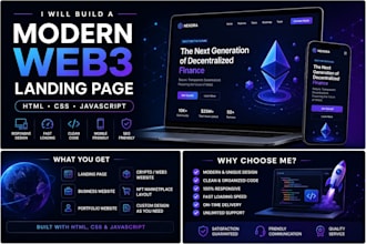 build a modern crypto, web3, or blockchain landing page