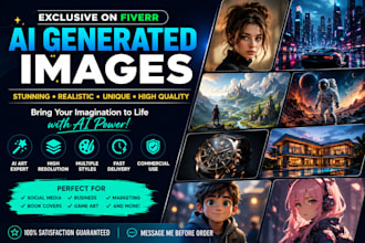 l create stunning ai generated images realistic ai art characters product