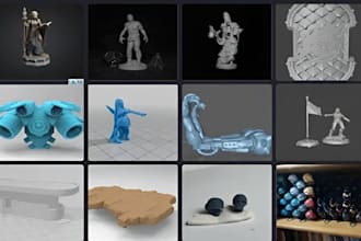 create print ready stl files for 3d for printing your ideas or sketches