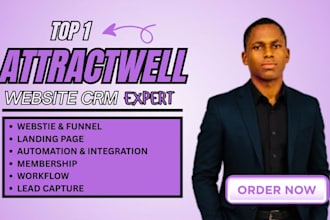 setup attractwell website getoiling online course funnels crm virtual assistant