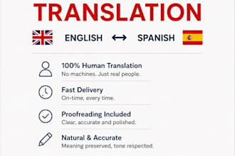 manually translate english to spanish and spanish to english
