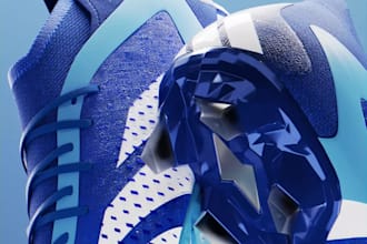 do custom 3d shoe design, football cleats, sneaker and realistic 3d renders