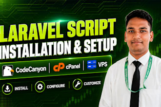 install, setup and customize laravel PHP script on cpanel from codecanyon