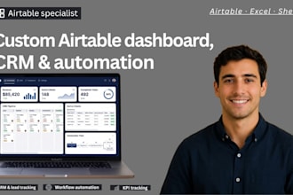build a custom airtable dashboard, CRM, and business automation system