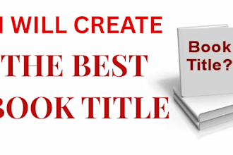 write a title for your non fiction book or memoir