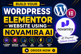 build an ai wordpress website using elementor and novamira ai