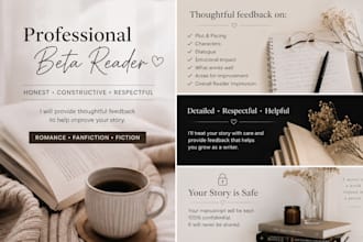 honest beta reading for romance and fiction