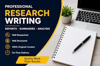 do professional research writing, reports, and summaries