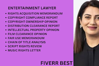 provide film clearance services, copyright review, and entertainment law support