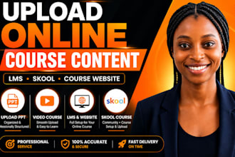 upload online course content lms skool course website upload ppt video course