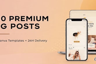 design 10 aesthetic instagram posts in canva