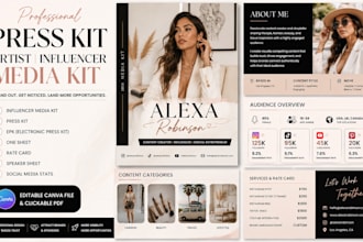 design influencer media kit social media artist kit band music epk press kit