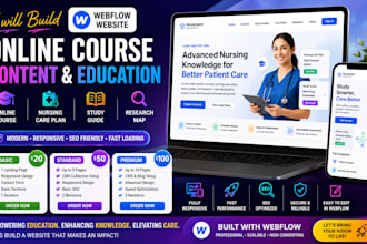 webflow online course content nursing care plan study guide research map website