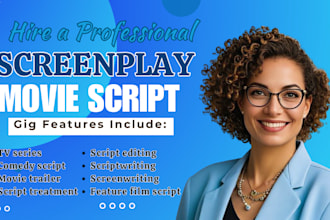 format proofread movie script screenplay editing feature film TV script rewrite