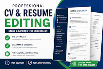 professionally proofread, edit and enhance your CV or resume