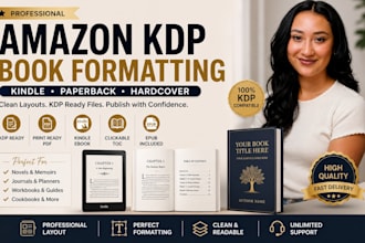 format kindle ebook paperback and hardcover for amazon KDP