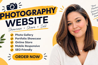 photography website design with photo gallery portfolio and online store