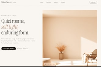 design a modern, minimalist portfolio website