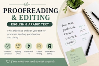 proofread and edit your english or arabic text