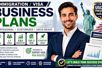 write immigration visa business plan for e2, l1, eb2, eb5 startup visa