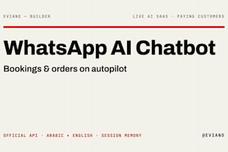 build a whatsapp ai chatbot for bookings and orders
