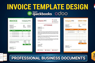 design quickbooks odoo invoice template brand identity letterheads order form